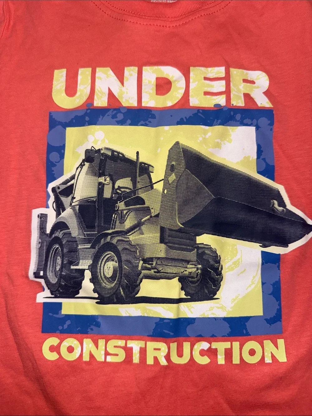 Carter's Orange Toddler Tee with Loader Graphic